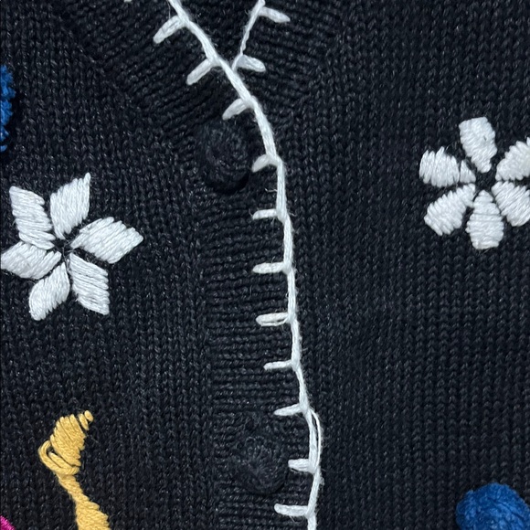 Vintage B.P. Design Winter Embroidered Women's Vest - Picture 3 of 6